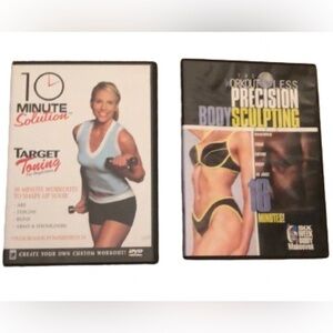 BUNDLE 2 WORKOUT DVDs • PRECISION BODY SCULPTING • 10 MINUTE SOLUTION